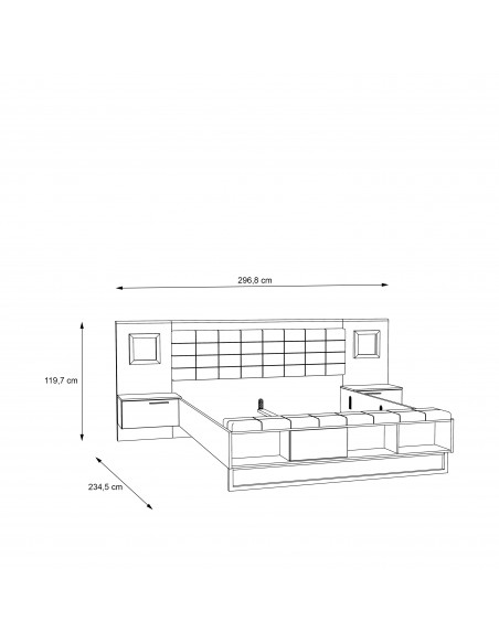 Łóżko sypialniane 180 Jakobina