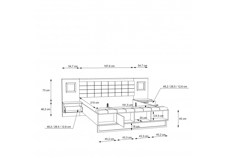 Łóżko sypialniane 180 Jakobina