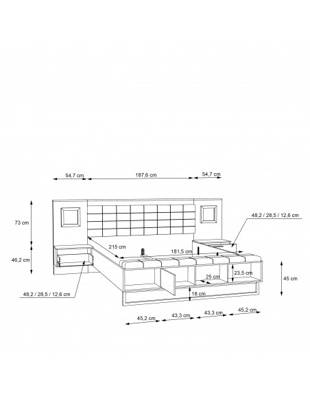 Łóżko sypialniane 180 Jakobina
