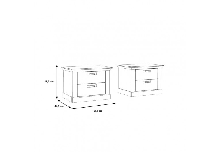 Szafki nocne 2 szt Kashmir