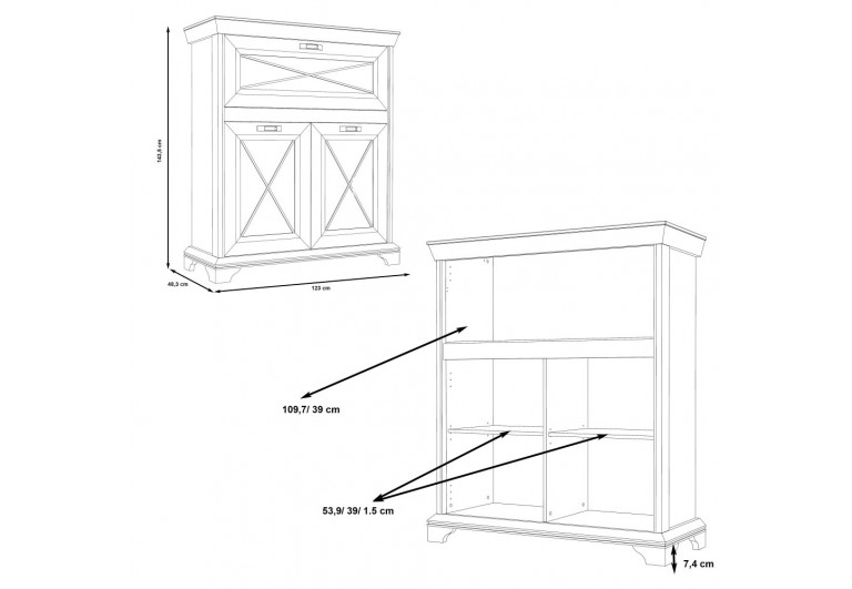 Komoda z barkiem Kashmir