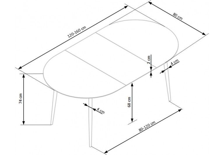 Stół rozkładany 120-160 Colorado