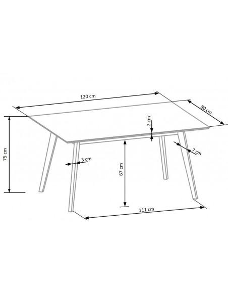 Zestaw stół + 4 krzeseł Cordoba