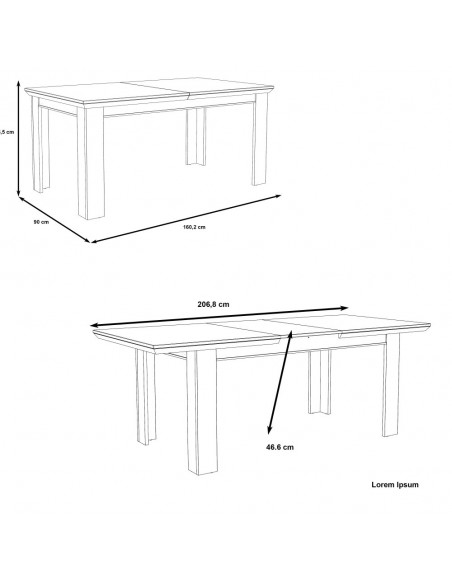 Stół rozkładany Kashmir