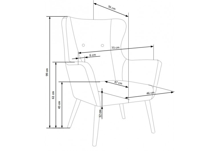 Fotel wypoczynkowy Cotto