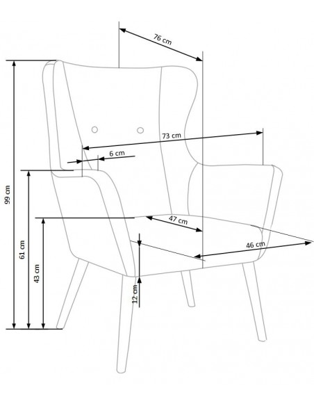 Fotel wypoczynkowy Cotto