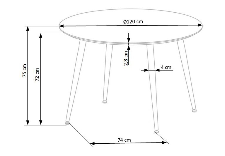 Stół okrągły Embos Stół okrągły Embos