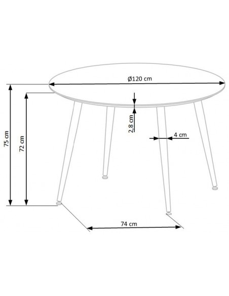 Stół okrągły Embos Stół okrągły Embos