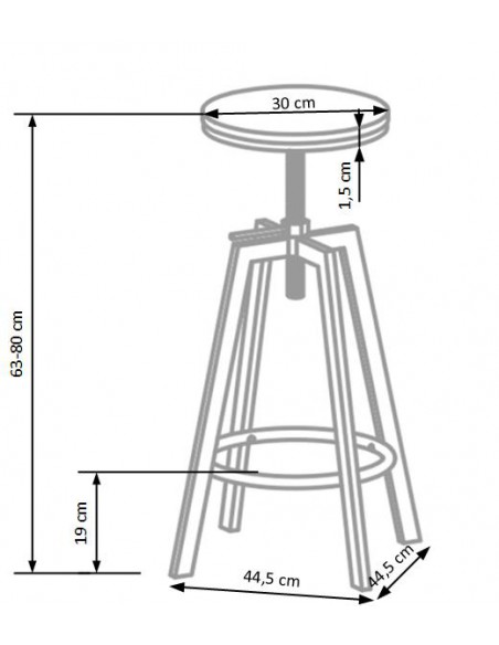 Krzesło barowe hoker H-64
