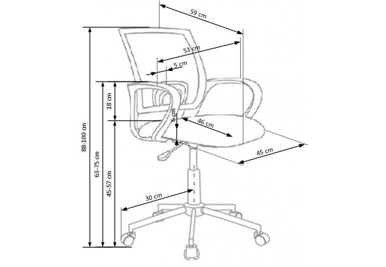 Fotel obrotowy Ibisot Butterfly