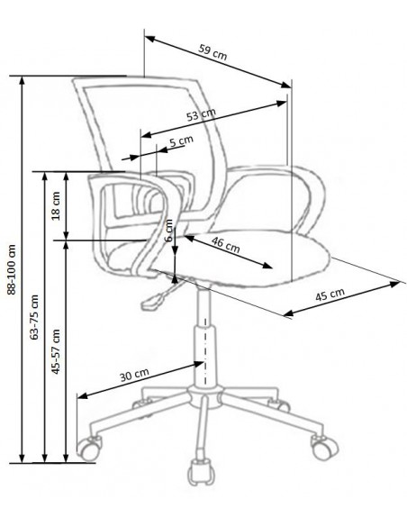 Fotel obrotowy Ibisot Butterfly